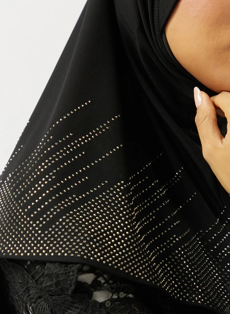 Khizana Rhinestone Diamonte Embellished Most Hijab Headscarf